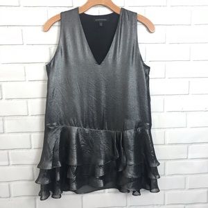 BANANA REPUBLIC • Metallic Grey Blouse